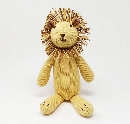 Hand Knit Leon The Lion Stuffed Animal  - Support Fair Trade for Artisans