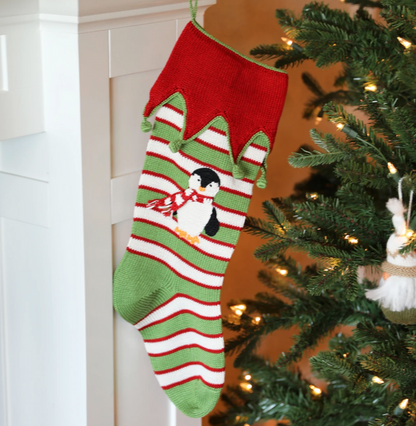 Hand Knit Penguin Christmas Stocking, Fair Trade, Armenia