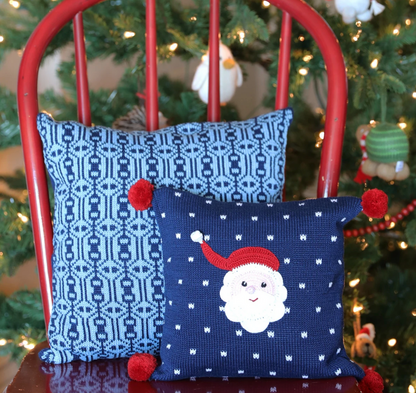 Hand Knit Santa Christmas Pillow,  Fair Trade, Armenia