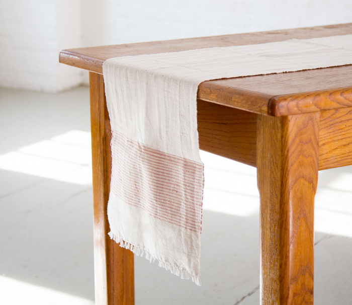 Hand Woven Ethiopian Cotton Table Runner- Riviera- Eco-Friendly, Fair Trade - Give Back Goods