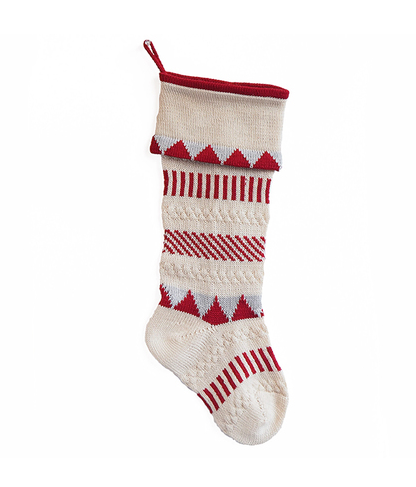 Handmade Multi Stripe Christmas Stocking- Fair Trade- Supports Artisan Women in Armenia - Give Back Goods