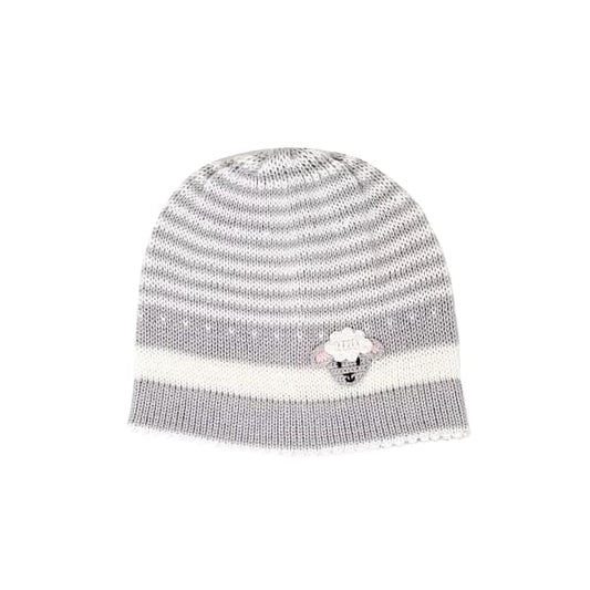 Handmade Striped Grey Sheep Baby Hat - Fair Trade