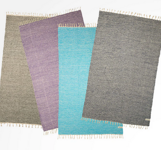 Handmade Yoga Blankets, Made from Recycled Cotton - Purchase gives a week of hot lunch to a child,  Made in India
