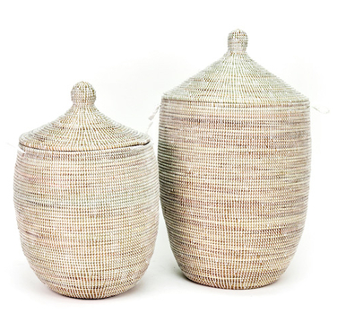 Prayer Mat Hamper/ Basket, White, Fair Trade, Educates Artisans- Eco-Friendly - Give Back Goods