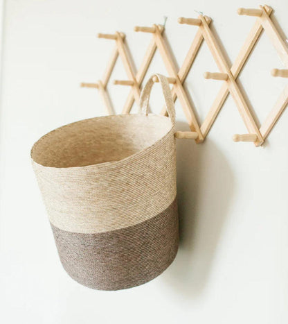 Hanging Hand Woven Palm Basket, Mexico, Fair Trade