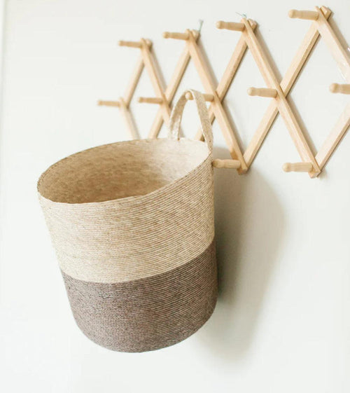 Hanging Hand Woven Palm Basket, Mexico, Fair Trade