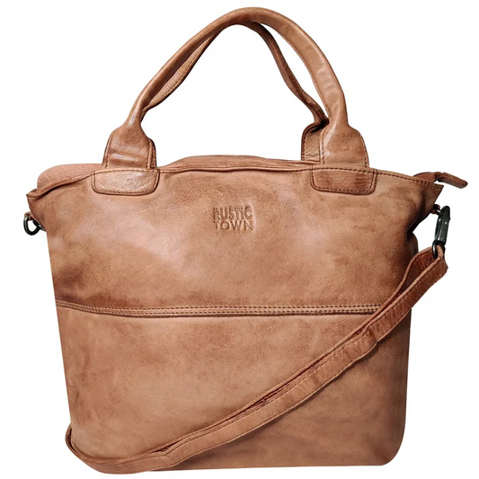 Harper Leather Tote Bag for Women, Cognac