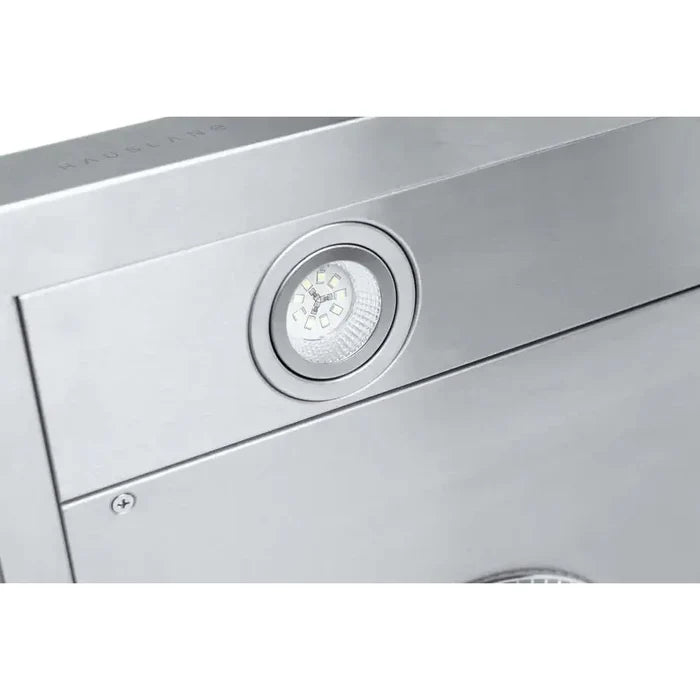 Hauslane Chef 30 in. Ducted Stainless Steel Under Cabinet Range Hood (UC-C100SS-30) built-in LED lighting.