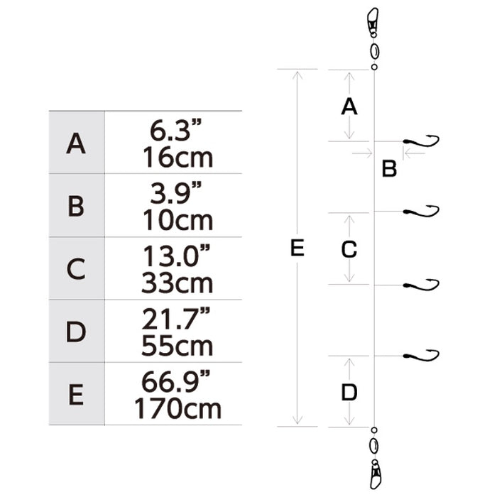 hayabusa-s530e-squid-bait-sabiki-rig-diagram