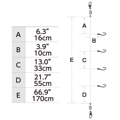 hayabusa-s530e-squid-bait-sabiki-rig-diagram