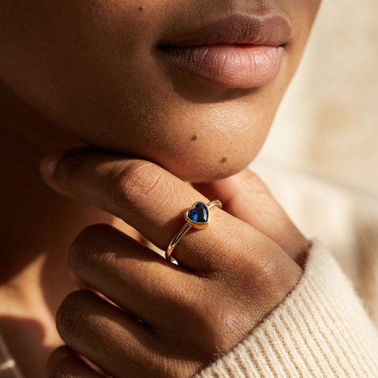 Heart of the Sea Mono Ring Gold