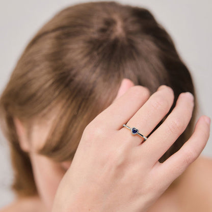 Heart of the Sea Mono Ring Silber