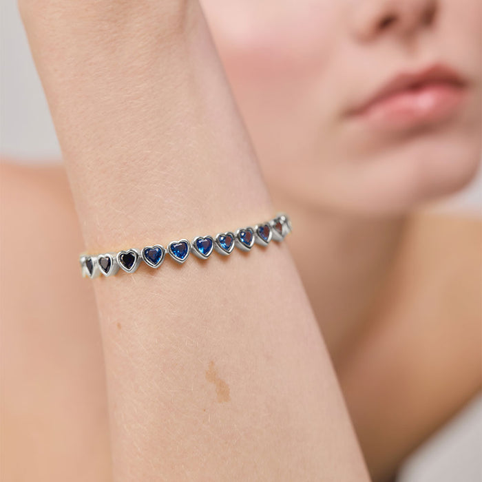 Heart of the Sea Rainbow Armkette Silber