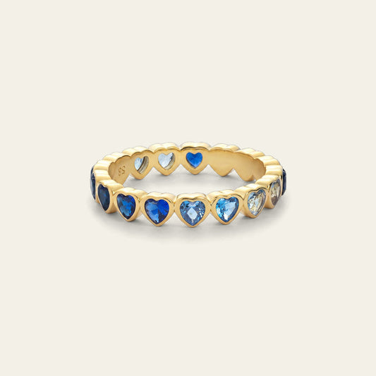 Heart of the Sea Rainbow Ring Gold
