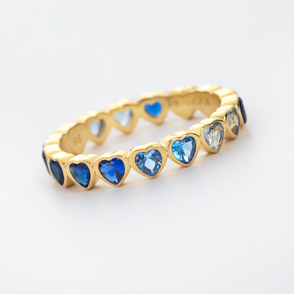 Heart of the Sea Rainbow Ring Gold