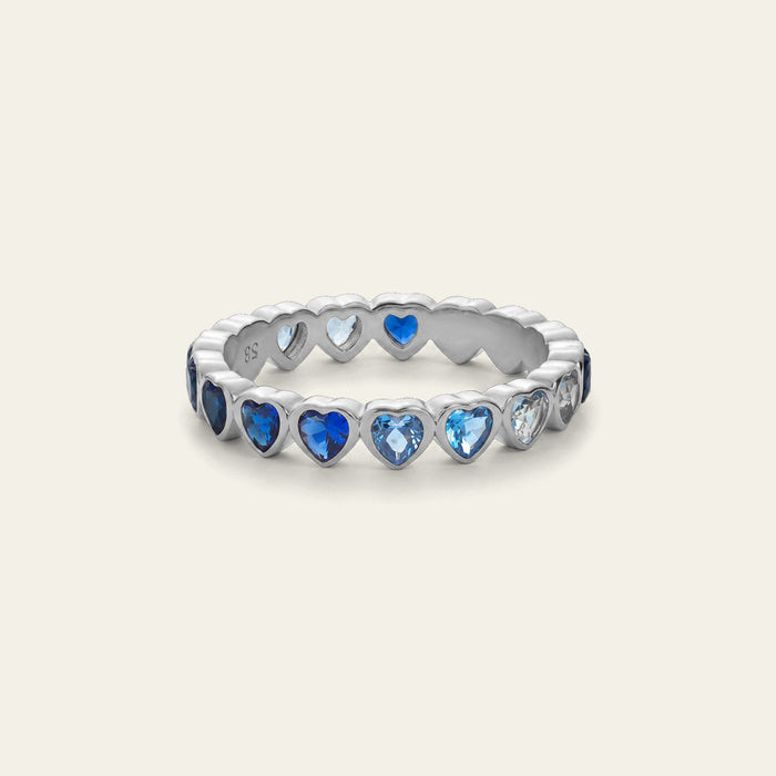 Heart of the Sea Rainbow Ring Silber