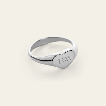Heart Ring Silber
