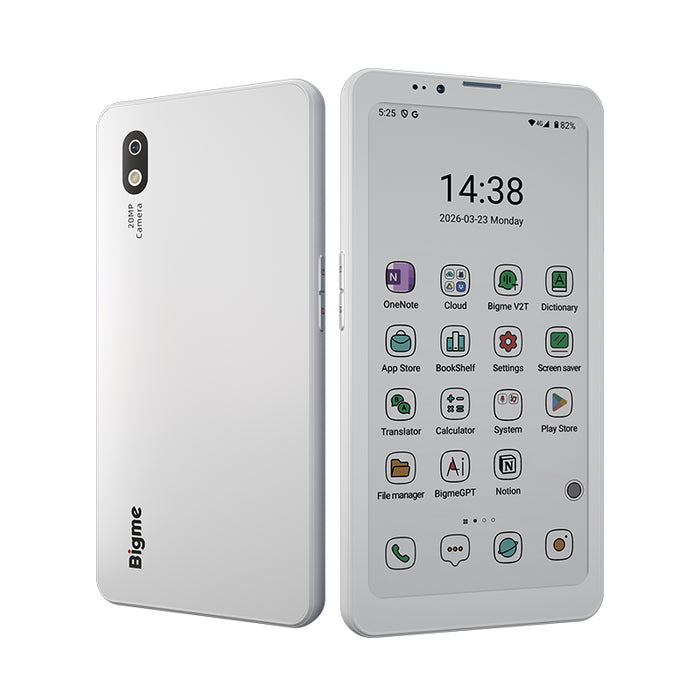 Hibreak Plus 6.13''ePaper 4G handwriting smartphone with 53FPS,Android 14OS and 4+64GB Storage HiBreak Plus Color Display White Device only 6-7'' Bigme Hibreak plus bigme smartphone E-reader eink smartphone epaper smartphone Handwritting epaper smartphone Hibreak plus Hibreak pro Morden remarkable Eink Tablet for digital reading