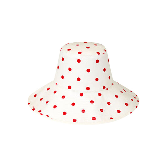 Holiday Bucket - Polka Dot Red