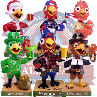 Holiday Margaritaville Parrot Bobbleheads