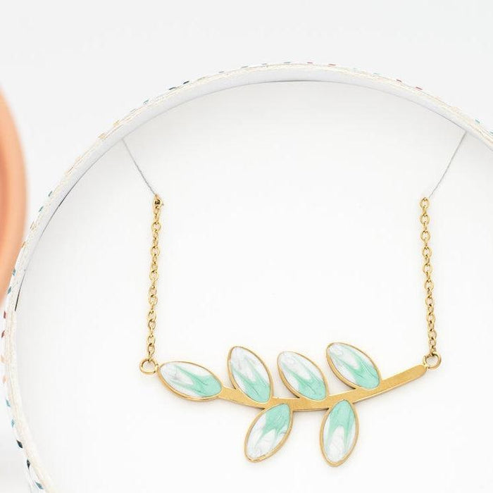 Hope Grows Necklace in Mint, Supports Women Artisans