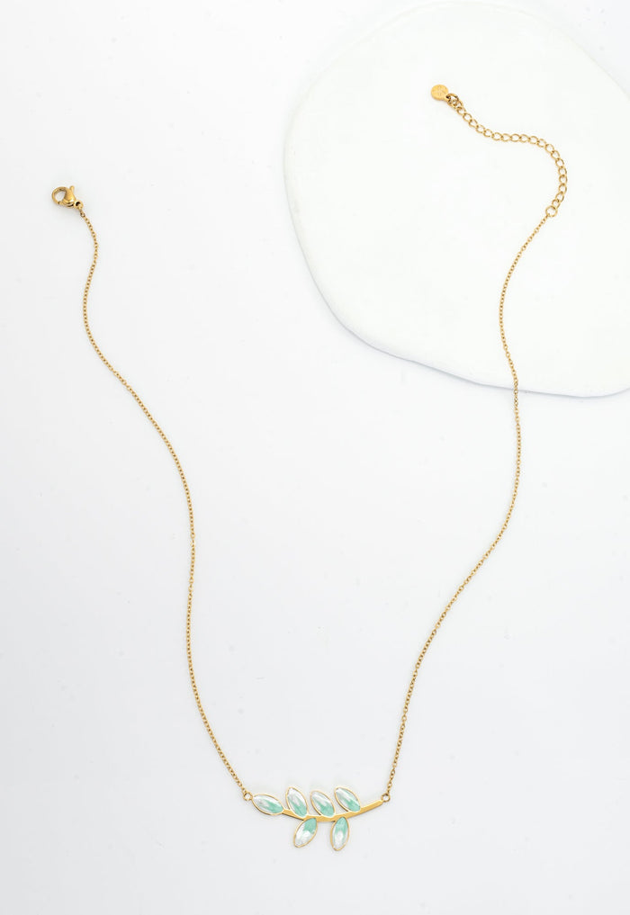 Hope Grows Necklace in Mint, Supports Women Artisans