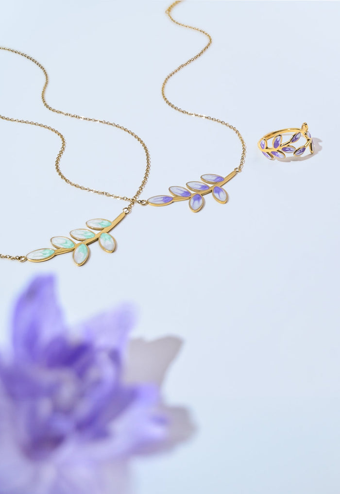 Hope Grows Necklace in Mint, Supports Women Artisans