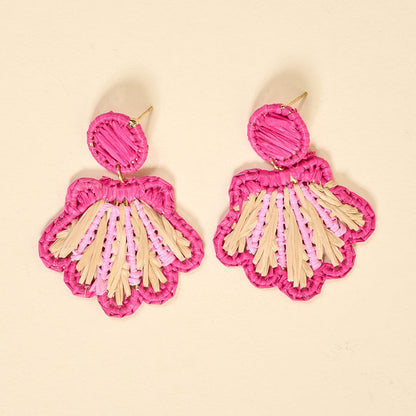 The Darling Effect’s Hot Pink Cabana Breeze Earrings feature lightweight boho style with circular tops and pink, beige, and light purple fan pendants—an eye-catching pair perfect for everyday wear.