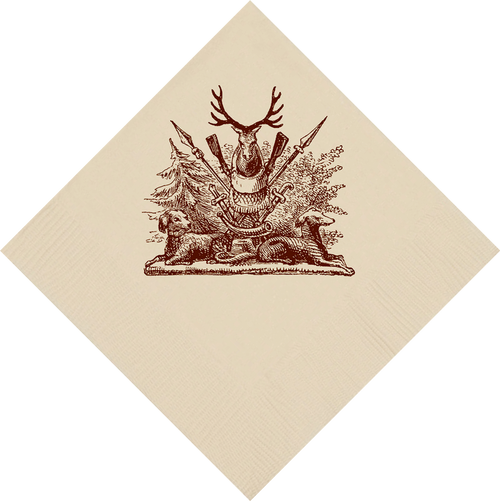 Hunting Crest Cocktail Napkins