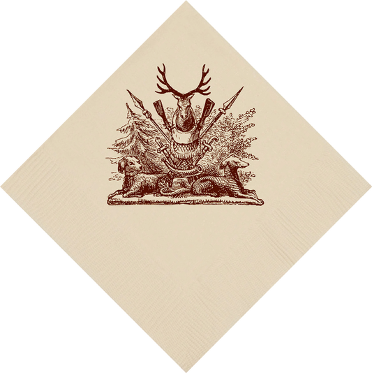 Hunting Crest Cocktail Napkins