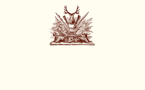 Hunting Crest Place Card