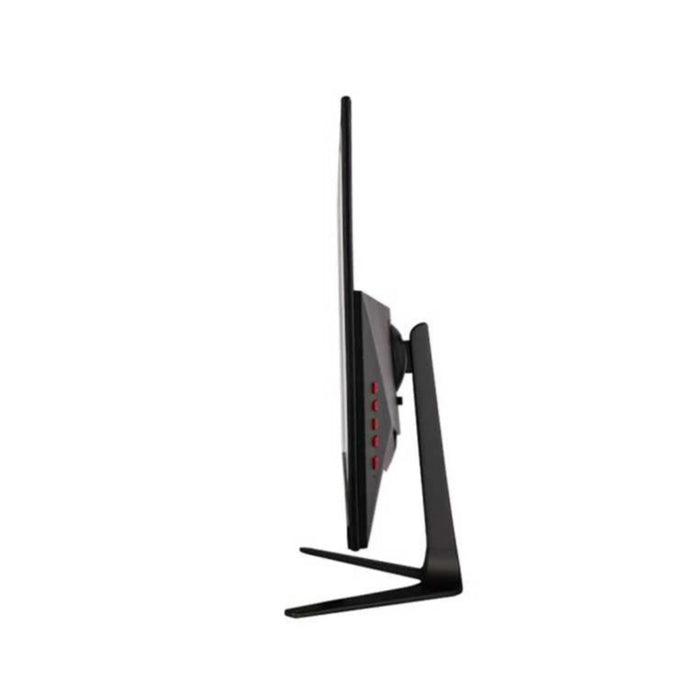 Black computer monitor on a white background
