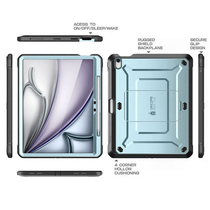 iPad Air 13 Inch (2024) Unicorn Beetle Pro Rugged Case-Arctic Blue