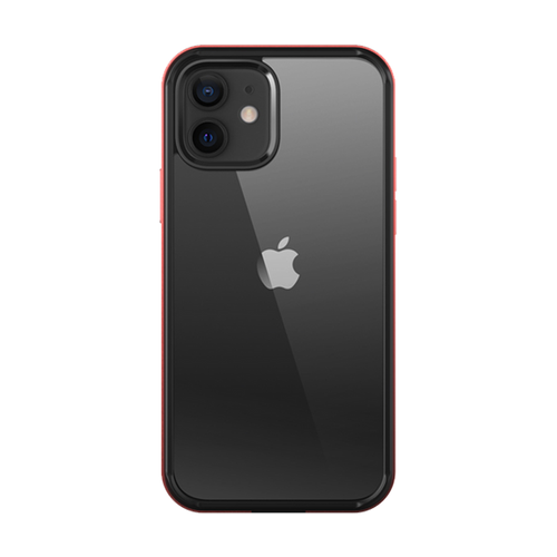 iPhone 12 6.1 inch Unicorn Beetle Edge Clear Bumper Case-Metallic Red