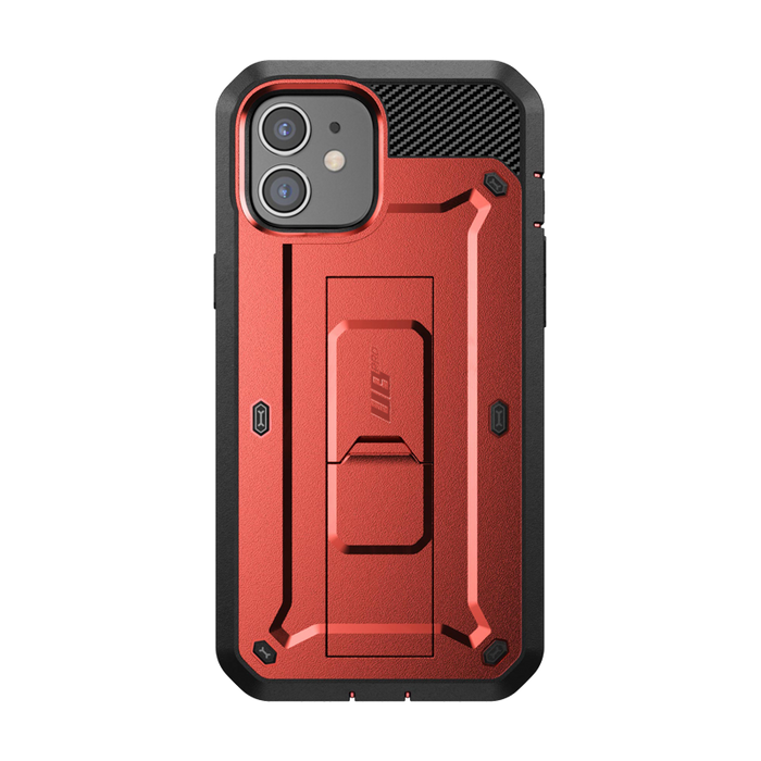 iPhone 12 6.1 inch Unicorn Beetle Pro Rugged Case-Metallic Red