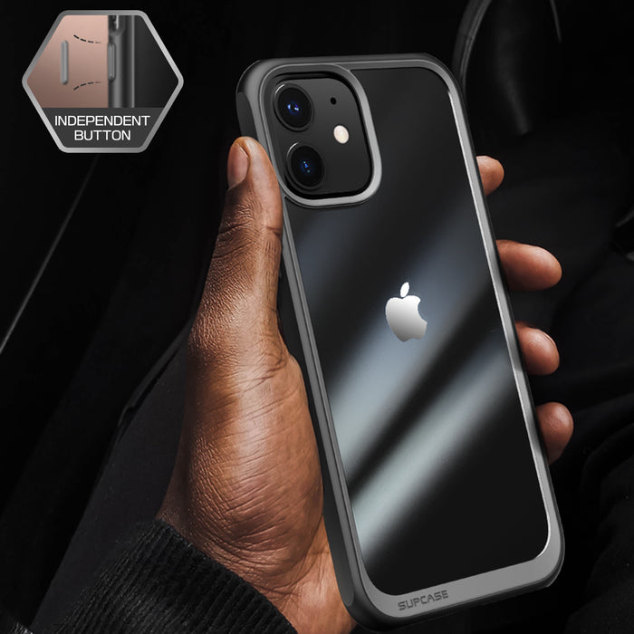 iPhone 12 mini 5.4 inch Unicorn Beetle Style Slim Clear Case-Black