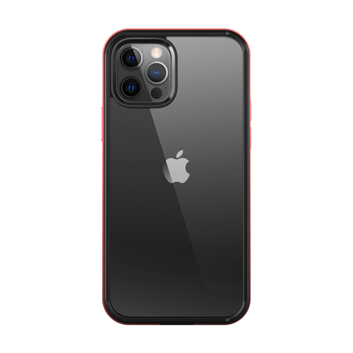 iPhone 12 Pro 6.1 inch Unicorn Beetle Edge Clear Bumper Case-Metallic Red