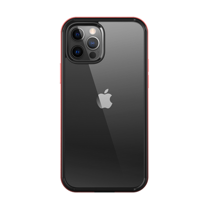 iPhone 12 Pro 6.1 inch Unicorn Beetle Edge Clear Bumper Case-Metallic Red