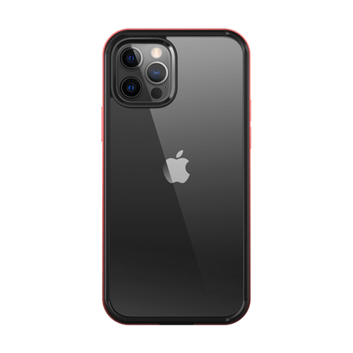 iPhone 12 Pro 6.1 inch Unicorn Beetle Edge Clear Bumper Case-Metallic Red