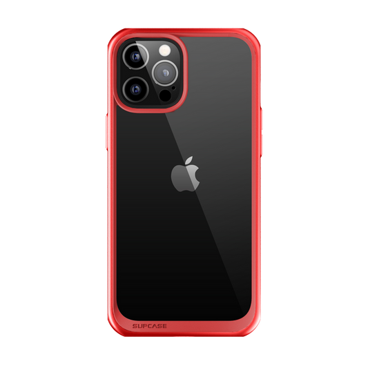 iPhone 12 Pro Max 6.7 inch Unicorn Beetle Style Slim Clear Case-Red