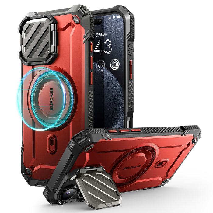 iPhone 16 Pro Max 6.9 inch Unicorn Beetle MAG XT MagSafe Case- Metallic Red