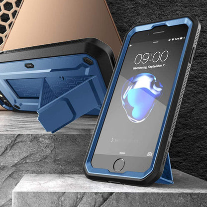 iPhone SE Unicorn Beetle Pro Full-Body Case with Kickstand-Metallic Blue
