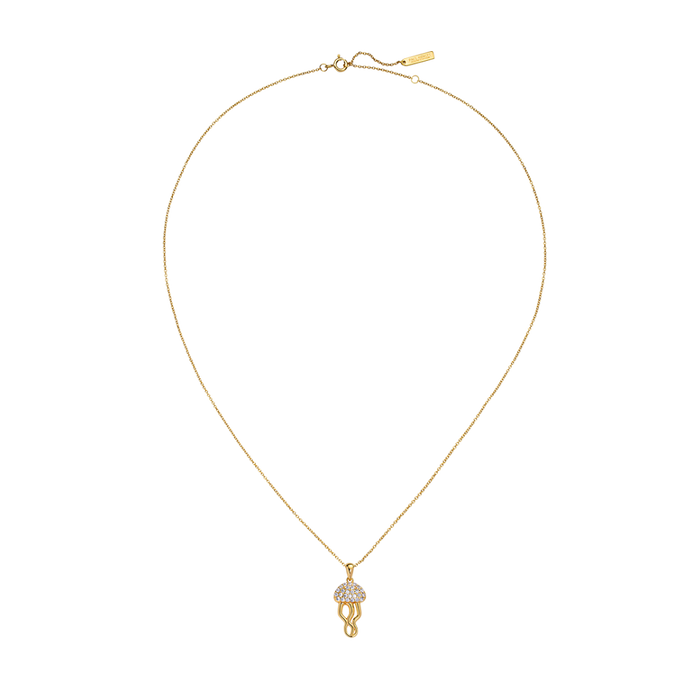 Jellyfish Halskette gold vermeil
