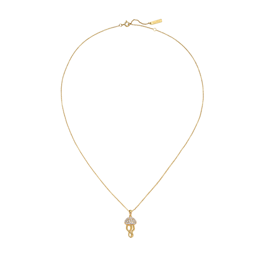 Jellyfish Halskette gold vermeil