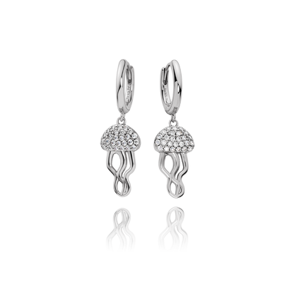 Jellyfish Hoops pure silver