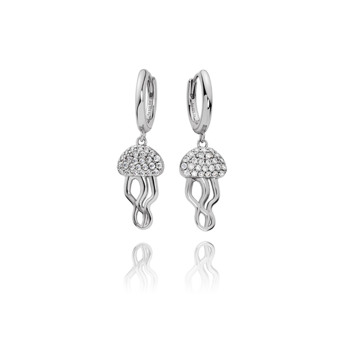 Jellyfish Hoops pure silver