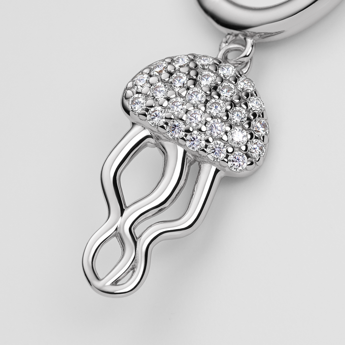 Jellyfish Hoops pure silver