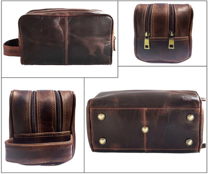 Leather travel bag