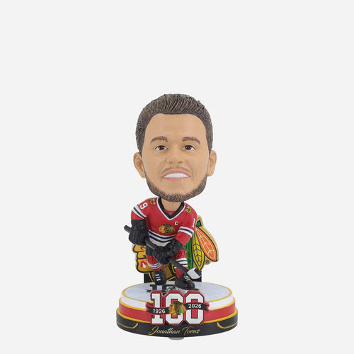 Jonathan Toews Chicago Blackhawks 100th Anniversary Mini Bighead NHL Bobblehead