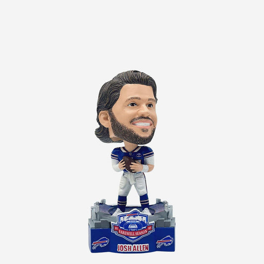 Josh Allen Buffalo Bills 2025 Highmark Stadium Farewell Season Mini Bighead NFL Football Bobblehead